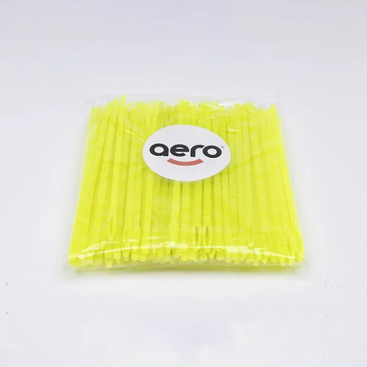 Aero Çuvaldız Plastik Dar Delik Kısa 12,5 cm (100 Adet) Sarı