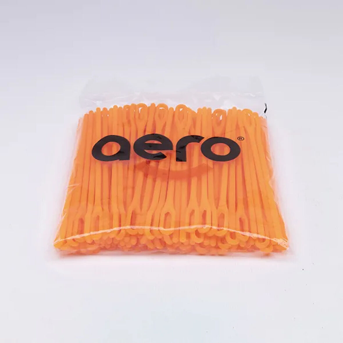 Aero Çuvaldız Plastik Geniş Delik Kısa 17 cm (100 Adet) Turuncu