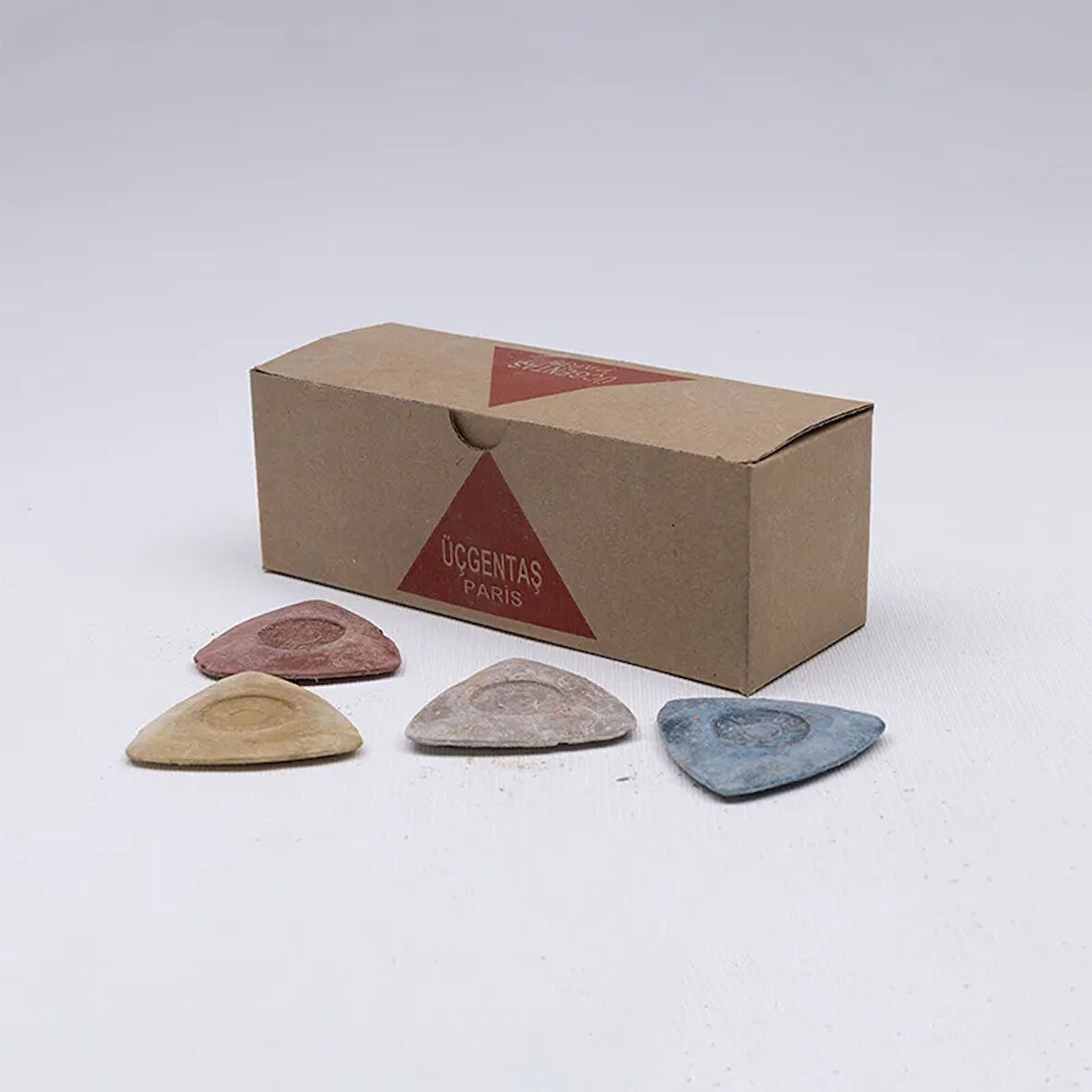 Çizgi Taşı Üçgen Chalk (25 Adet) Karışık