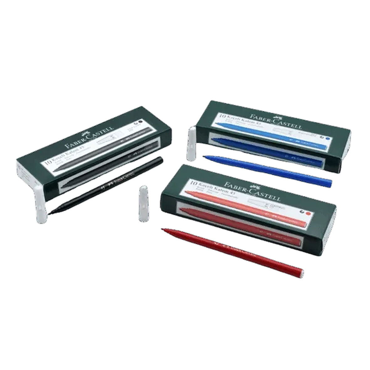 Faber Castell Keçeli Kalem (10 Adet) Kırmızı