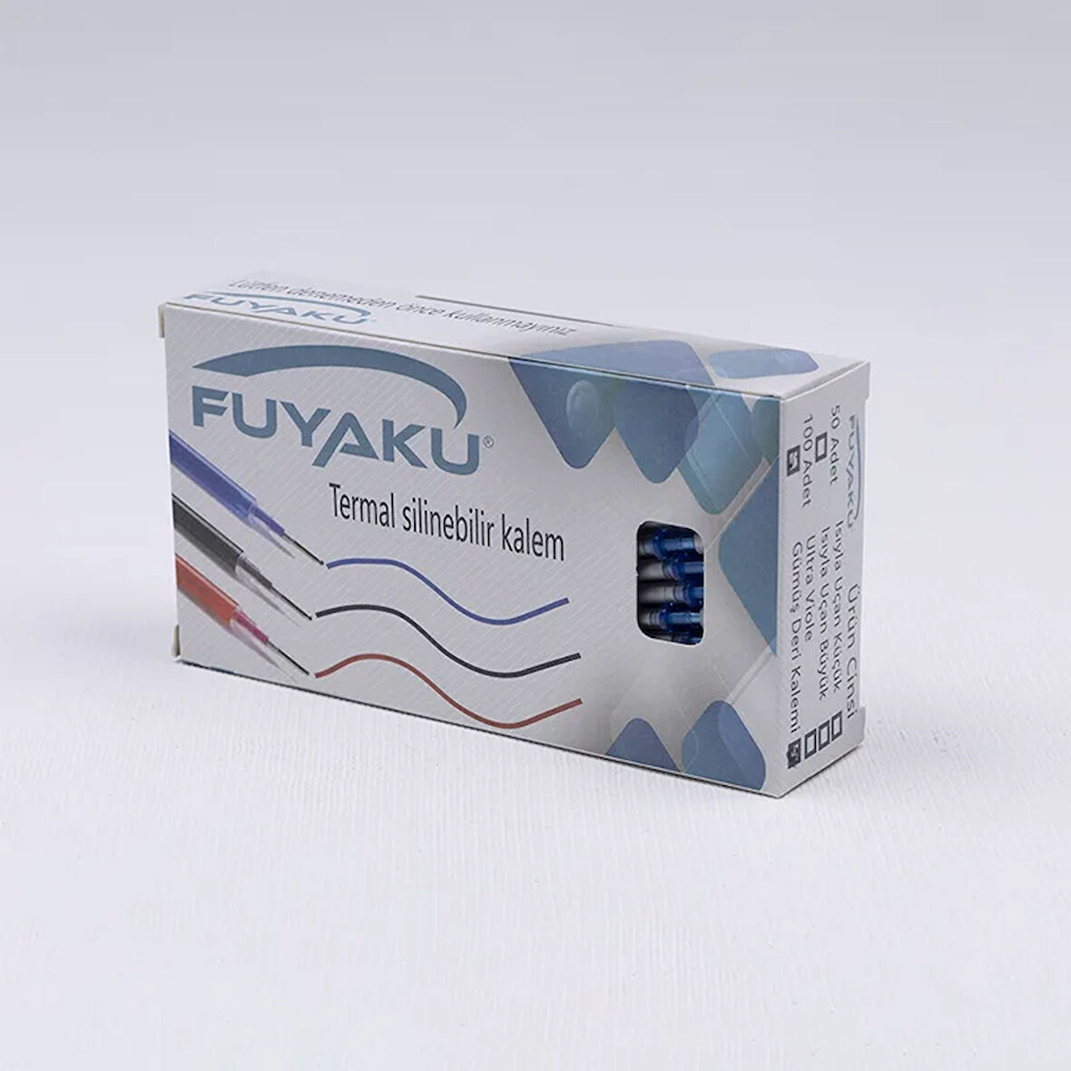 Fuyaku Gümüş Deri Kalemi Plastik (100 Adet)