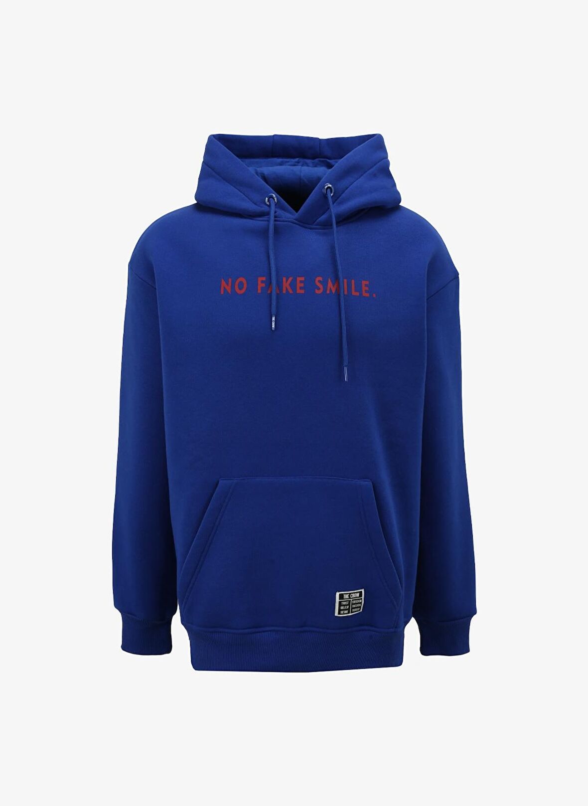 The Crow Kapüşon Yaka Saks Erkek Sweatshırt TC3914