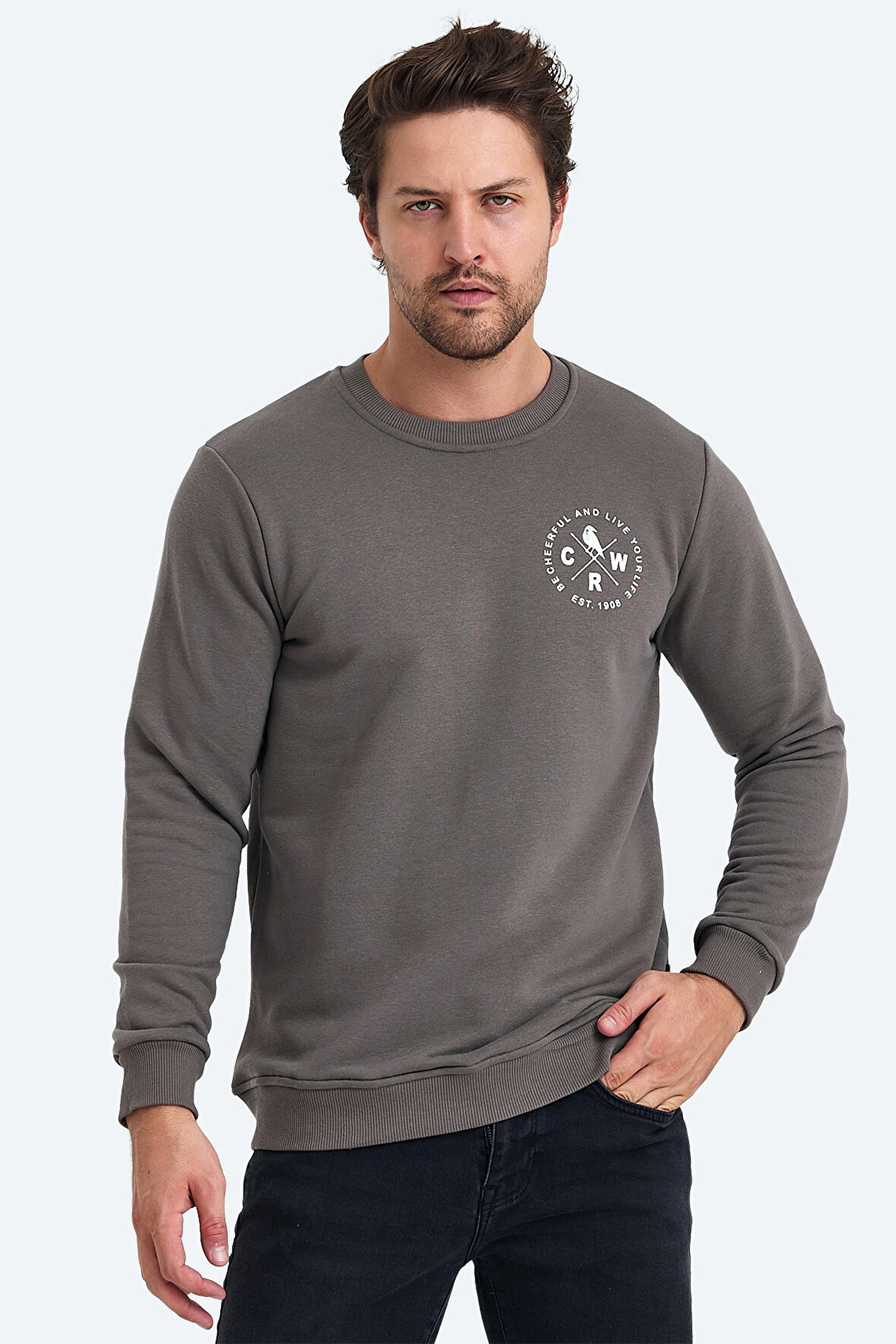 The Crow LIFE Erkek Sweatshirt Kum Beji