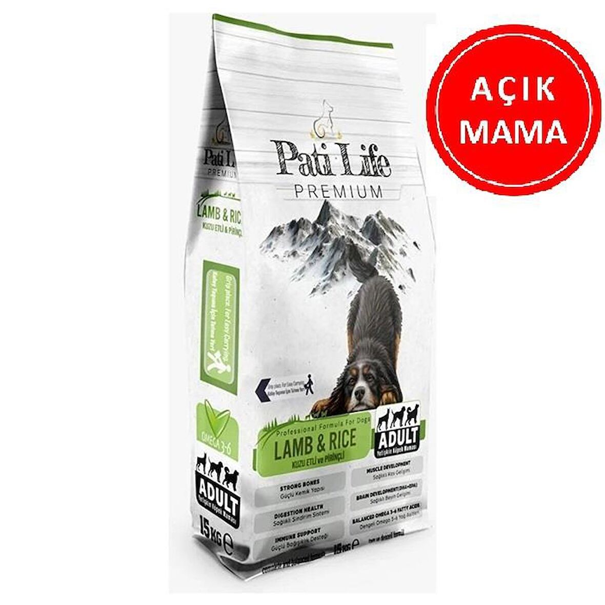 Pati Life Kuzu Etli Köpek Kuru Mama 1 Kg AÇIK