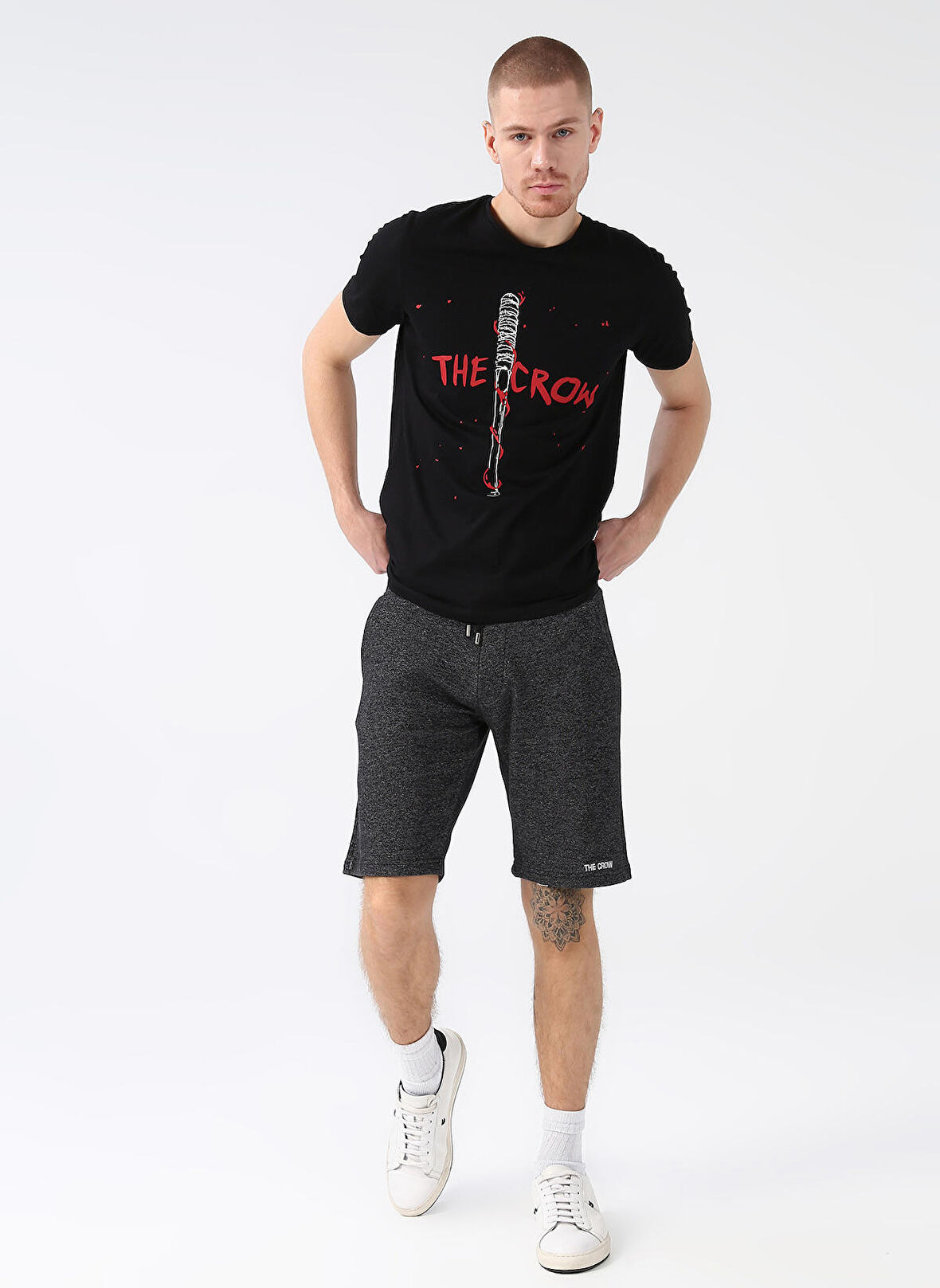 The Crow Regular Fit Antrasit Erkek Şort HOPE