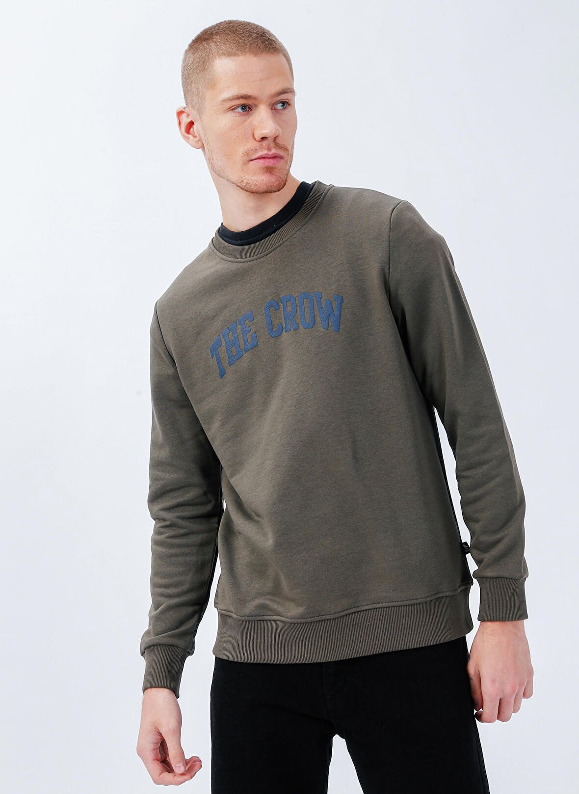 The Crow THE CROW Erkek  Zeytin Yeşil Sweatshirt