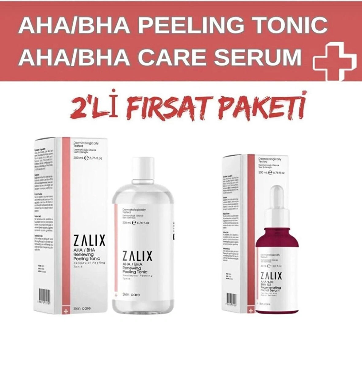2'li Aha/bha Fırsat Paketi - Zalix Aha/bha Peeling Tonic Ve Serum