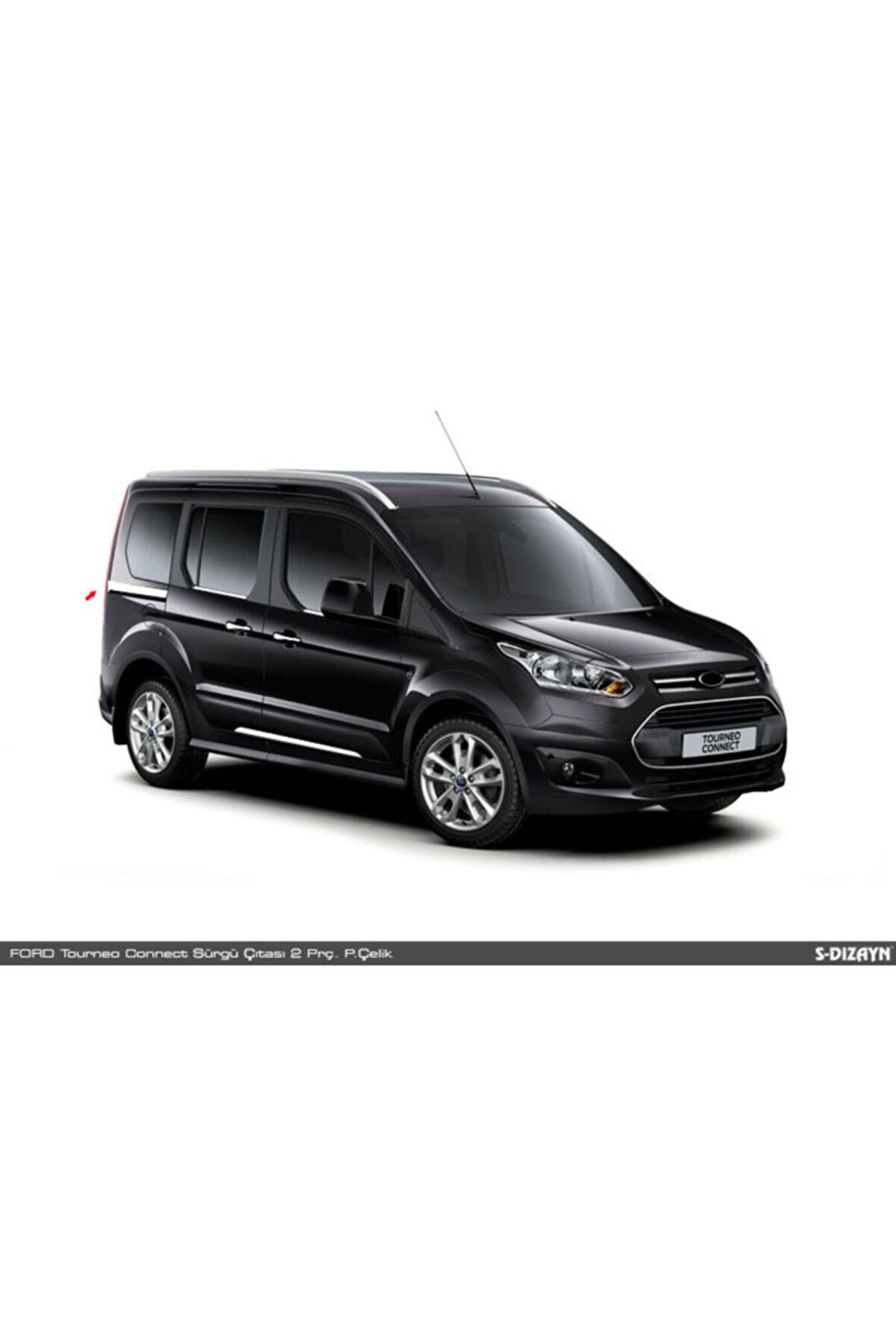 S-dizayn Ford Connect Krom Sürgü Kapı Çıtası 2 Prç. 2014 Üzeri