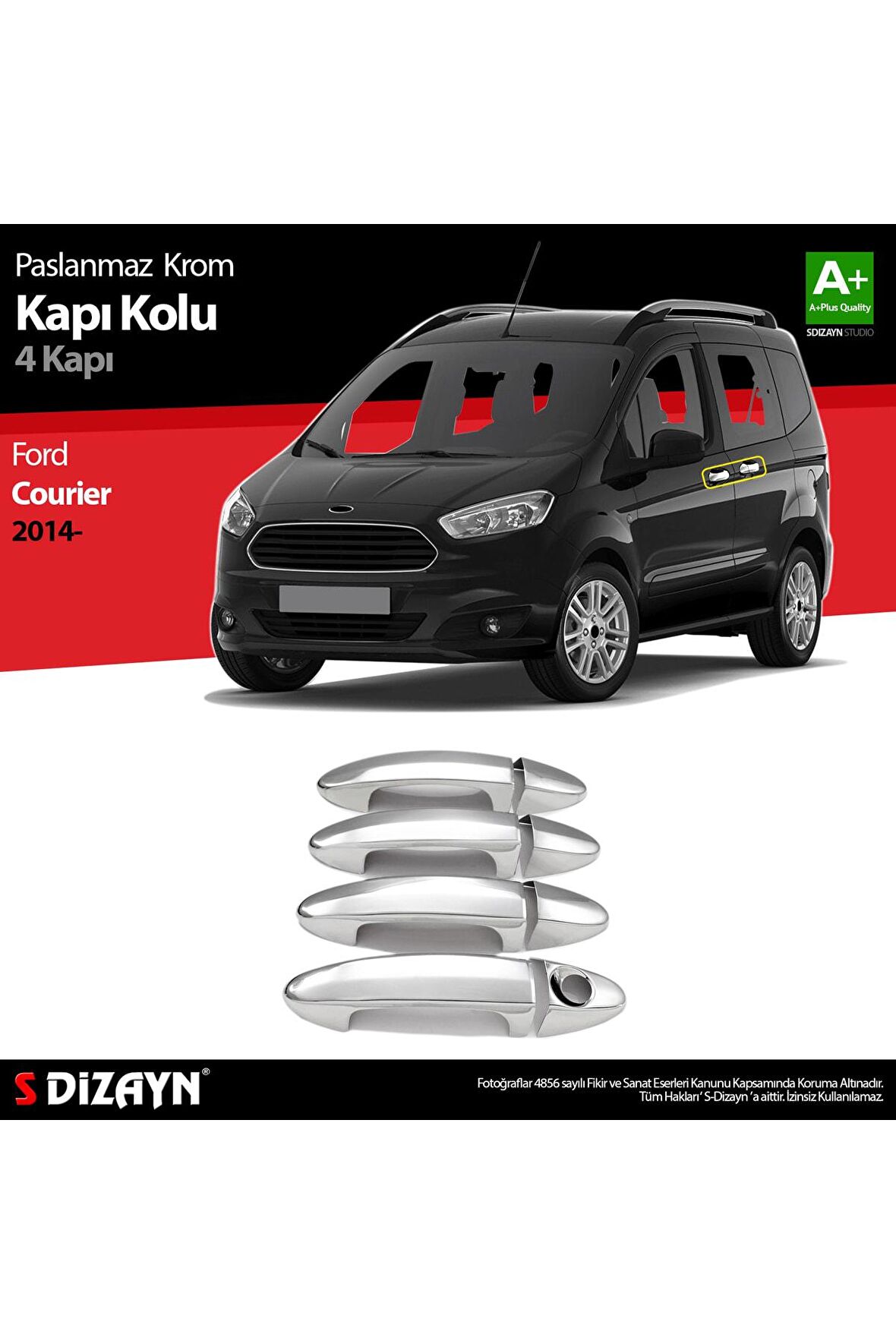 Ford Courier Krom Kapı Kolu 4 Kapı 2014 Üzeri