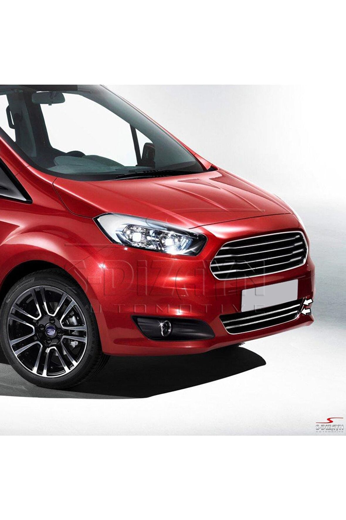 Ford Courier  Uyumlu Krom Ön Tampon Çıta 2 Prç 2014-2017
