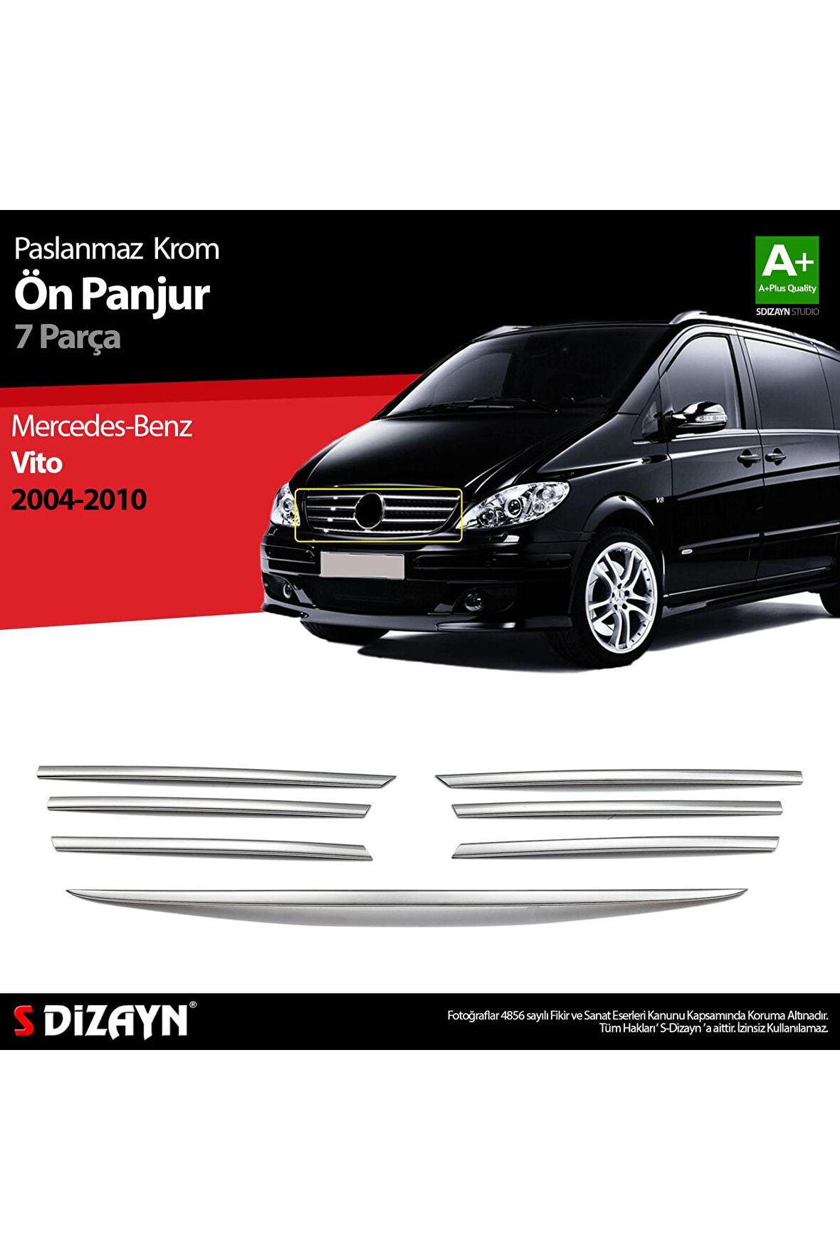 Mercedes Vito Krom Ön Panjur 7 Prç 2004-2010