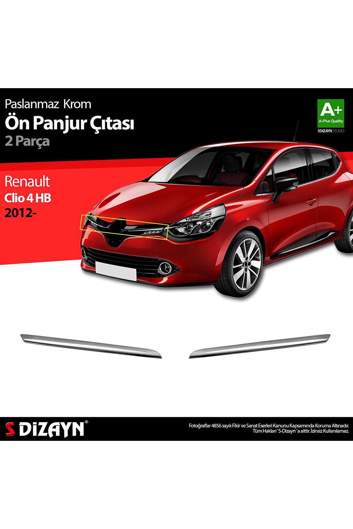 Renault Clio 4 Hb Krom Ön Panjur 2 Prç. 2012 Üzeri