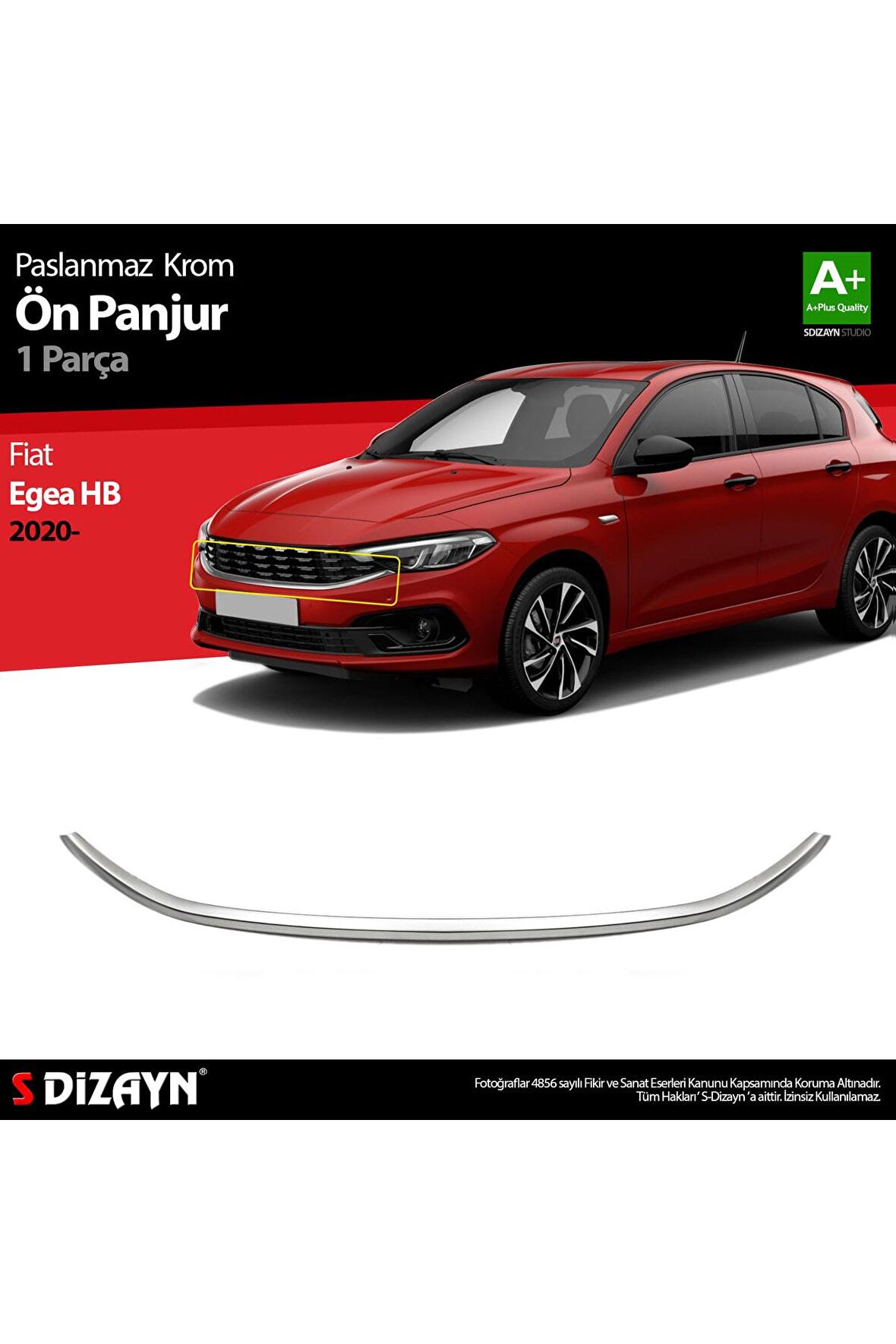 Fiat Egea Hb Krom Ön Panjur 2020 Üzeri