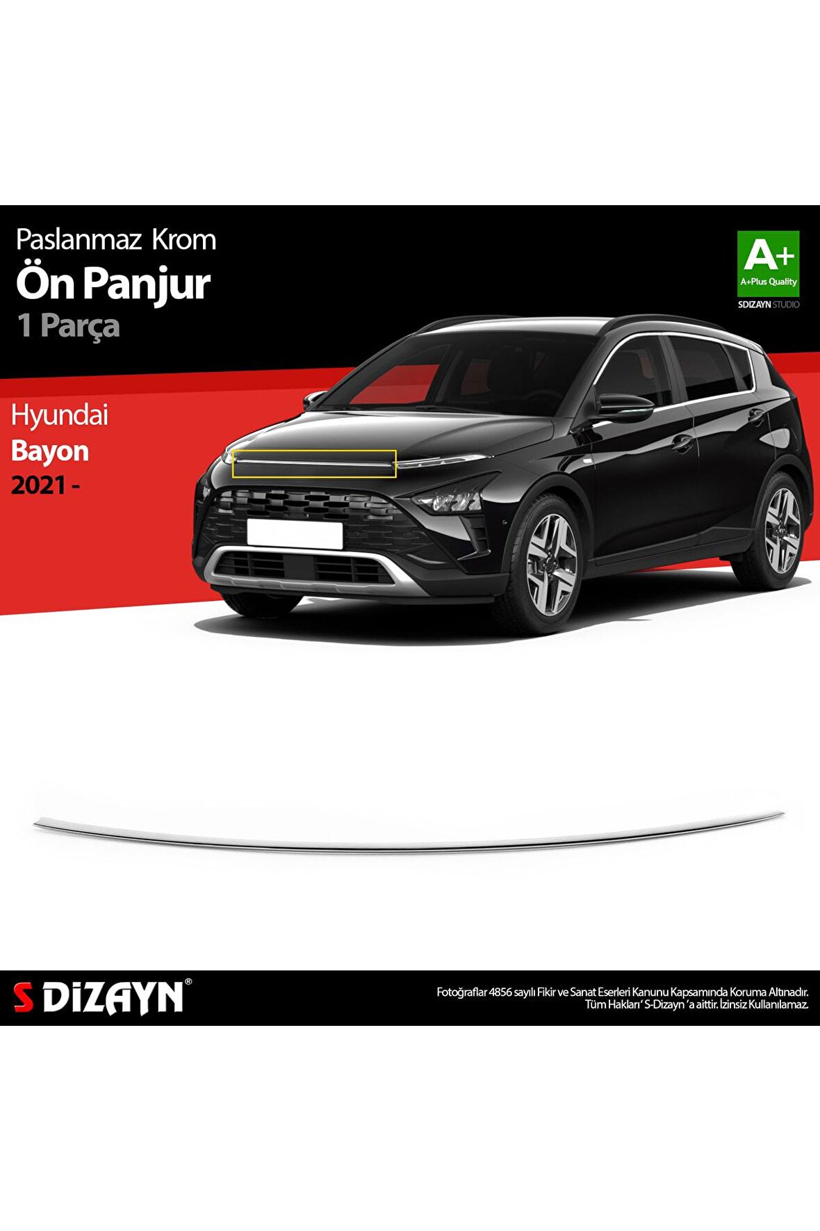S-dizayn Hyundai Bayon Krom Ön Panjur 2021 Üzeri