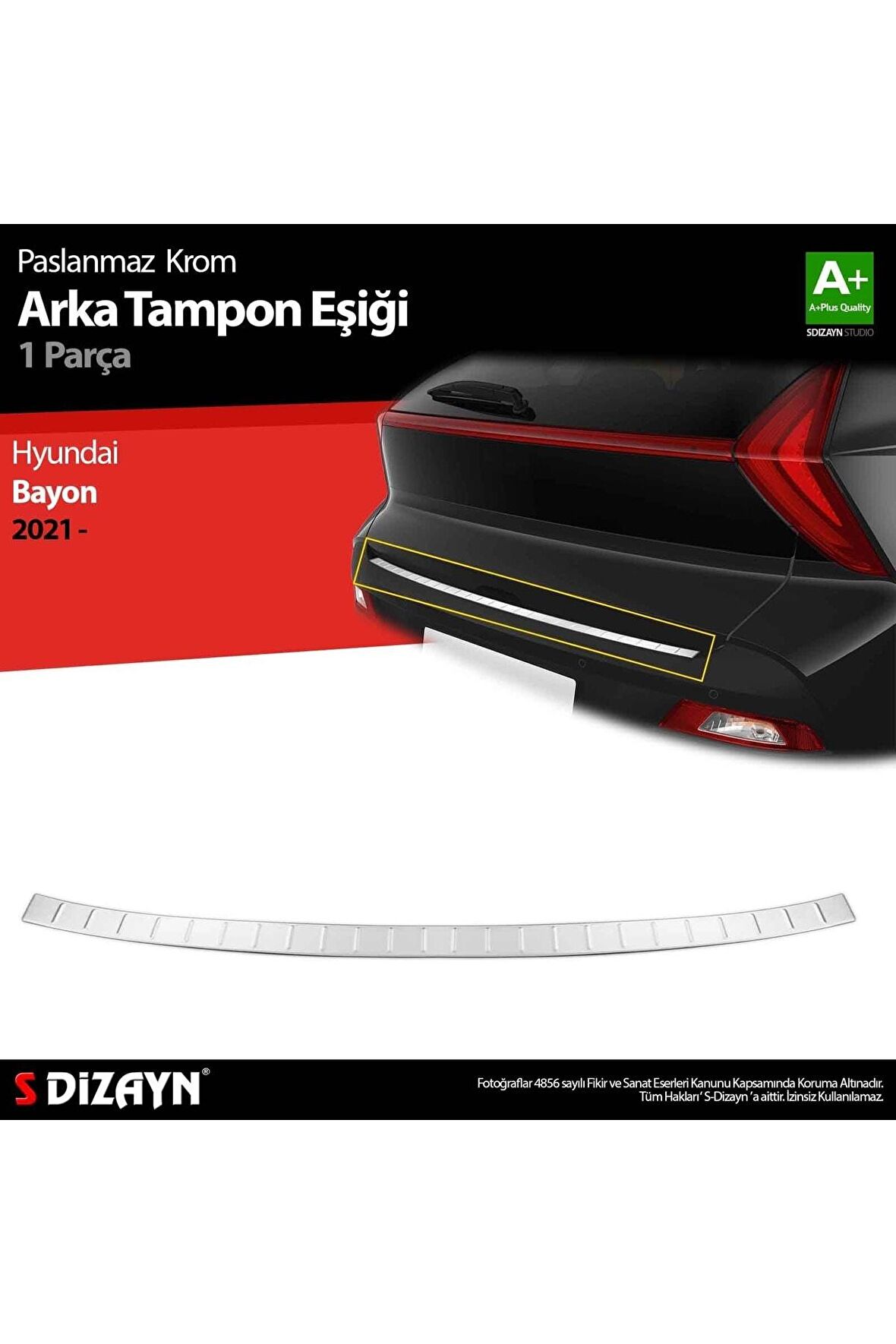 Hyundai Bayon Krom Arka Tampon Eşiği 2021 Üzeri