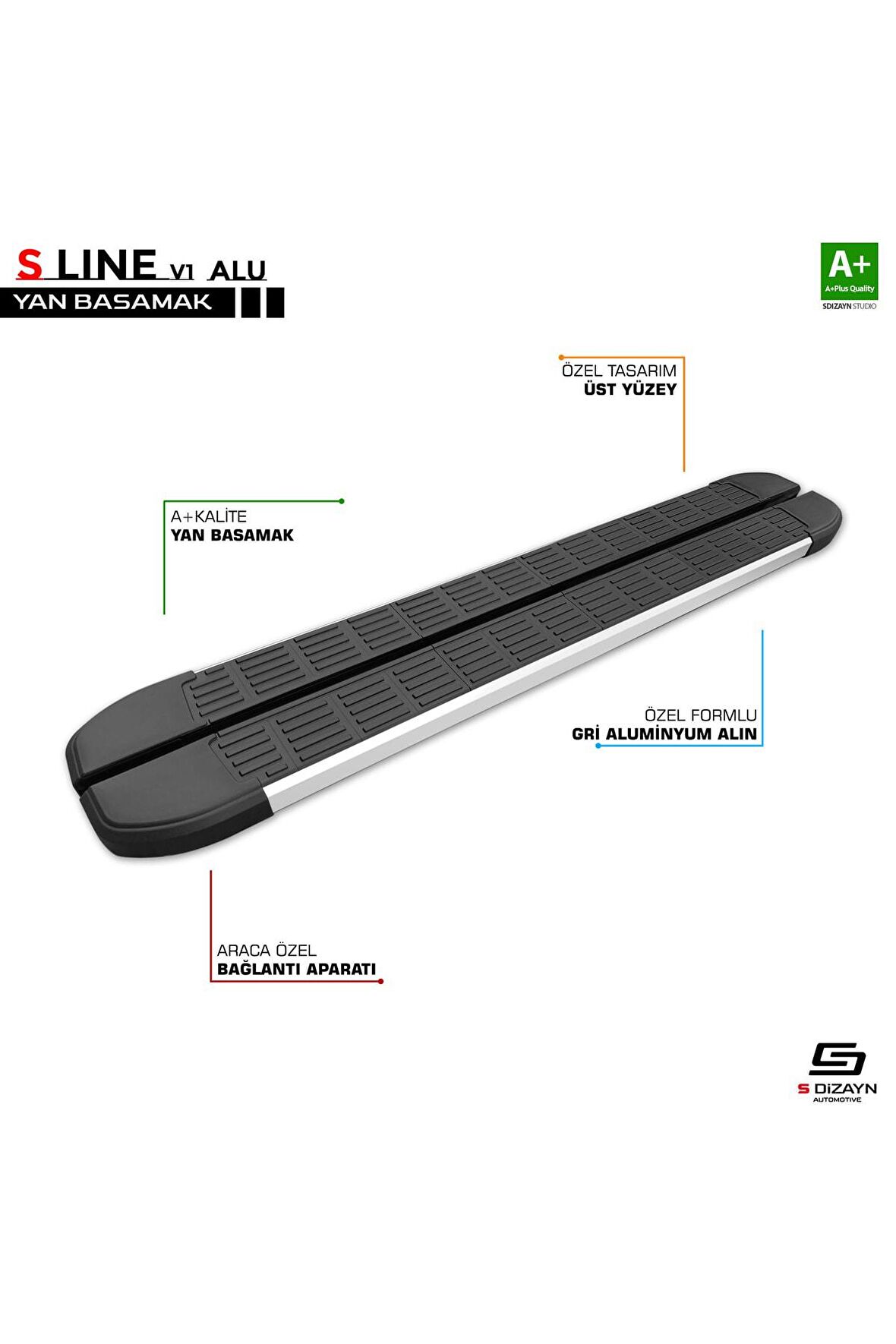 S-dizayn Dacia Jogger S-line Aluminyum Yan Basamak 213 Cm 2022 Üzeri