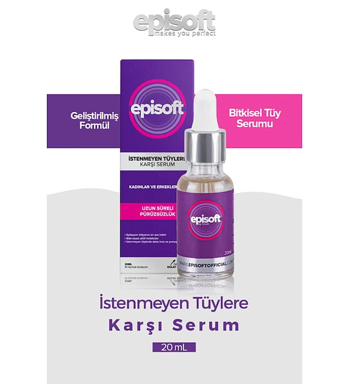 Episoft by İnova İstenmeyen Tüylere Karşı Tüy Inceltici Serum