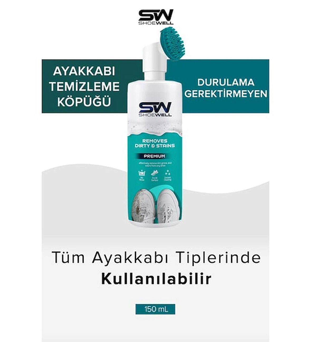 Shoewell Fırçalı Spor Ayakkabı Temizleyici Köpük