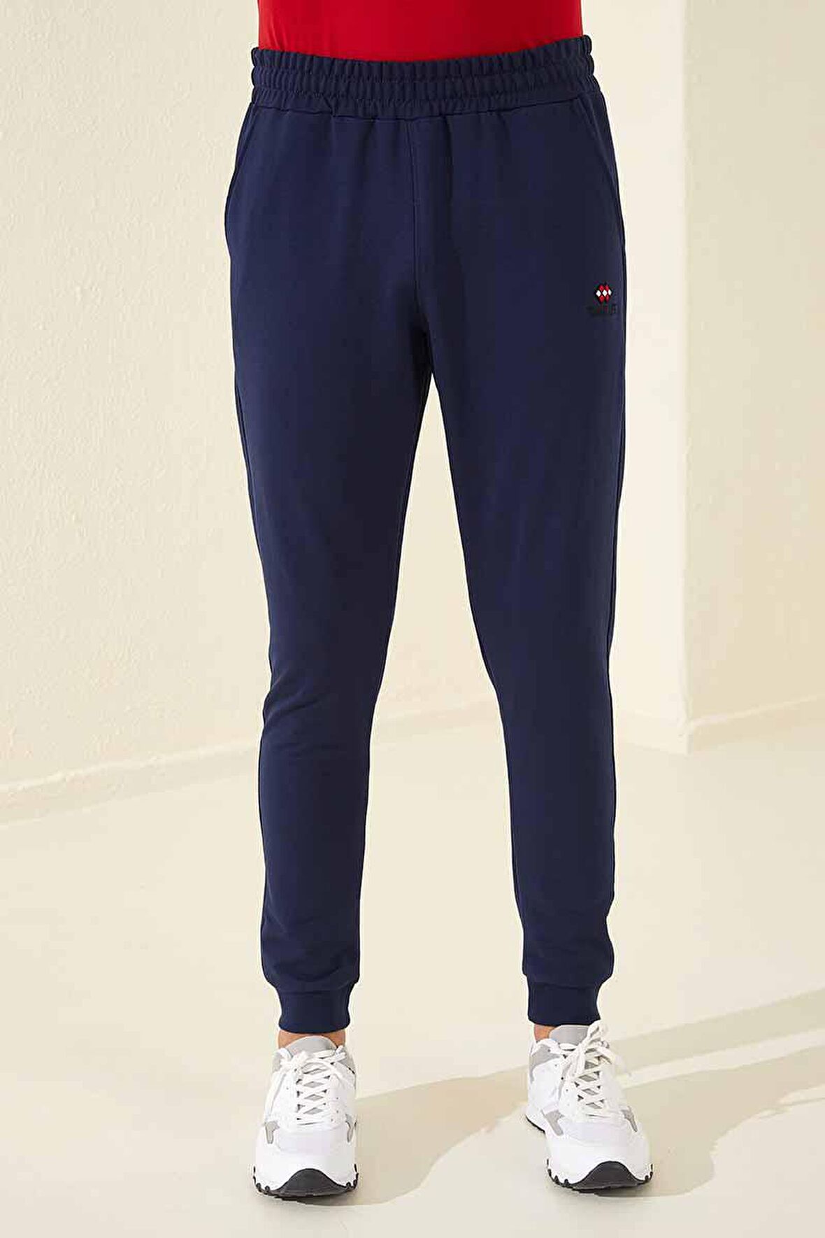 İndigo Klasik Cepli Standart Kalıp Manşetli Erkek Eşofman Alt - 84652 | XL