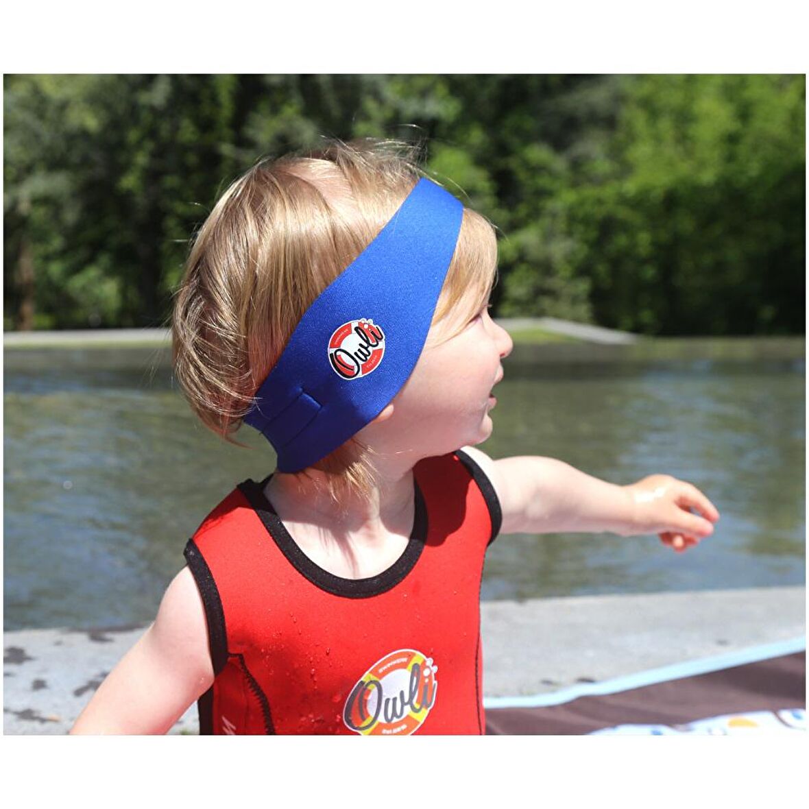 Owli Swimwarm Kulak Koruyucu Mavi Çocuk