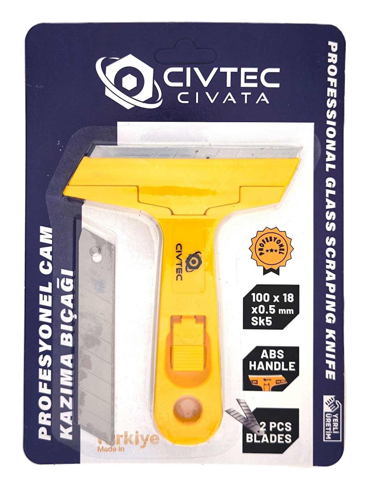 Civtec CCCKS002 Cam Kazıma Bıçağı Prof.