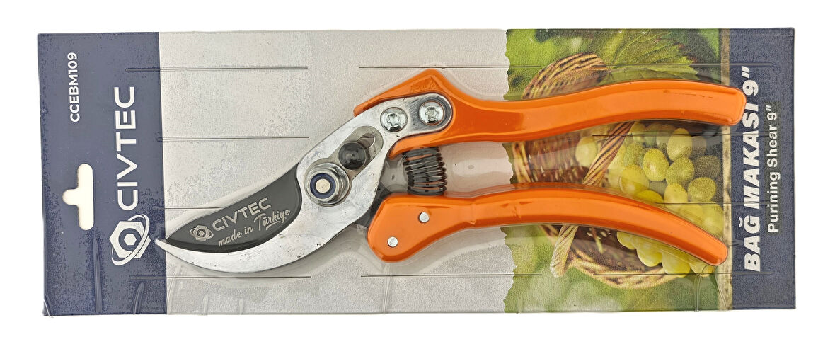 Civtec EBM109 Bağ Makası 9" Vakumlu