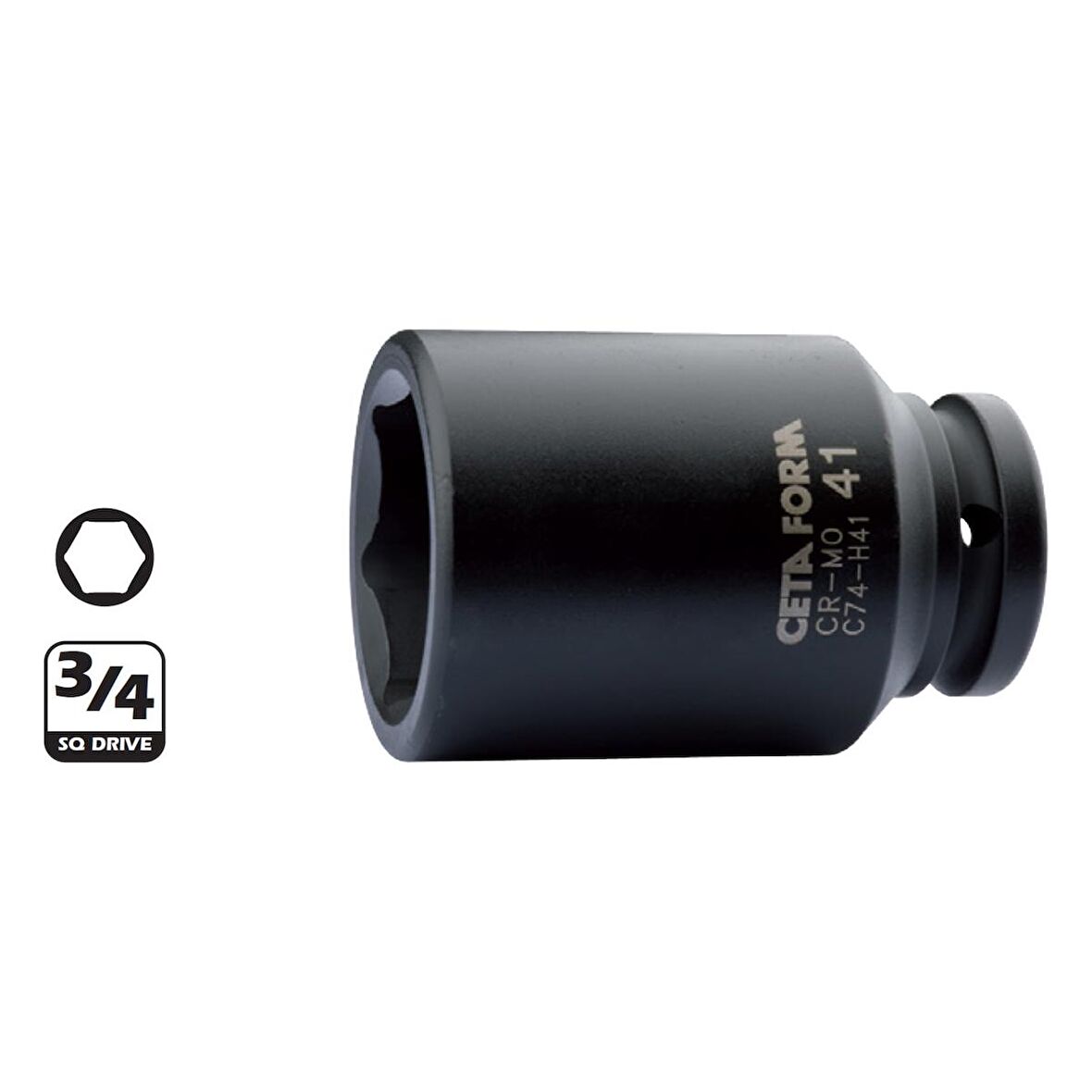Ceta Form C74-H41 41mm 34” 6 Köşe Derin Havalı Lokma Anahtar
