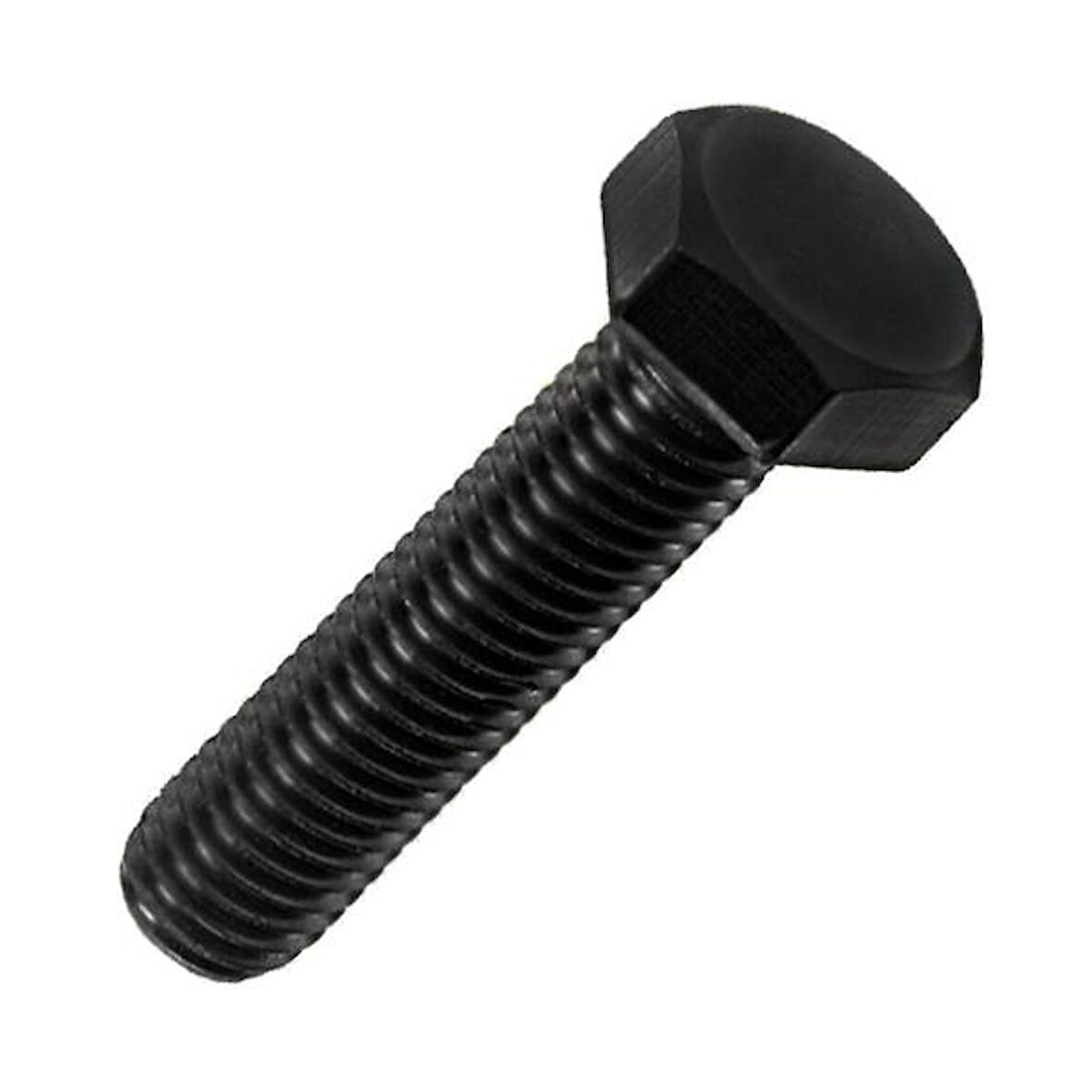 Civtec DIN 933 AKB Tam Diş 12.9 Kalite Çelik Cıvata Siyah Metrik 10x50 15 Adet