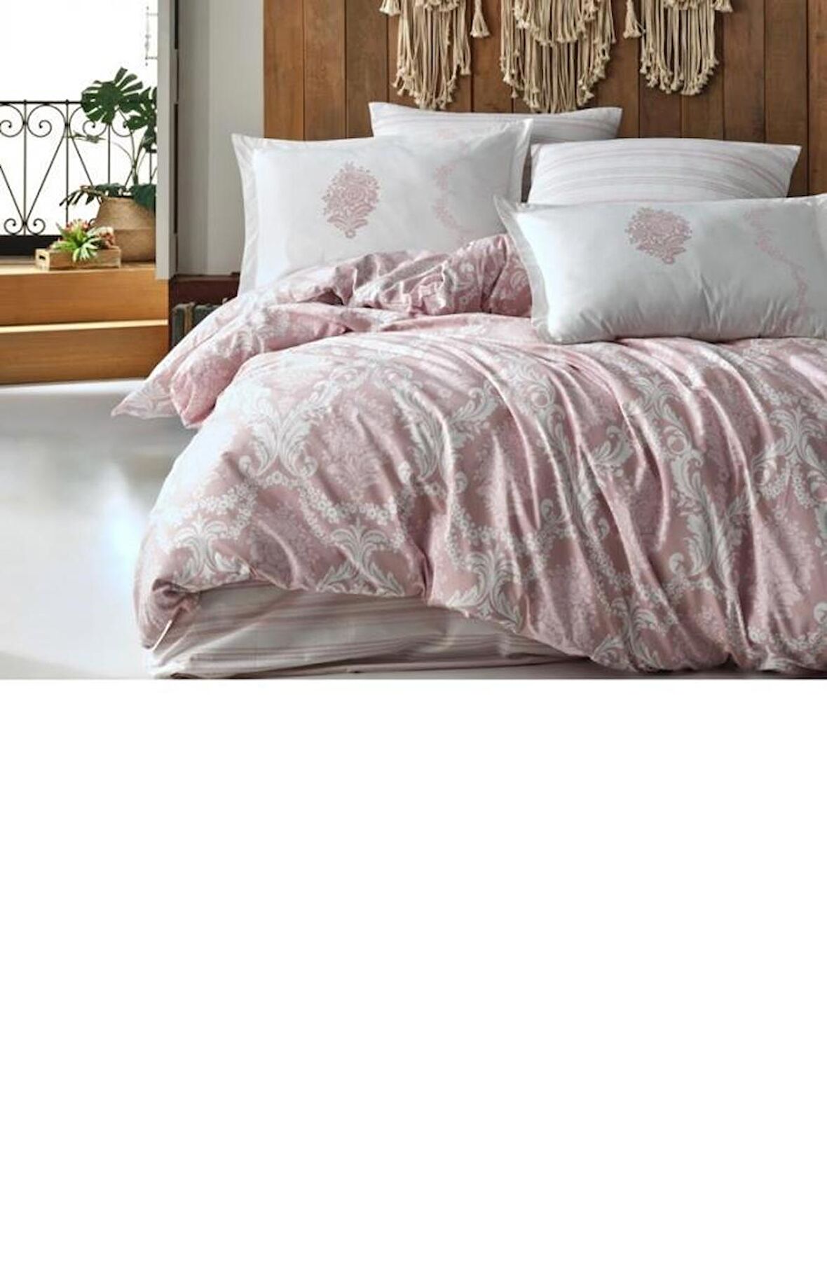 Clasy Tek Kişilik Nevresim Takımı Fiorita V1 Pembe