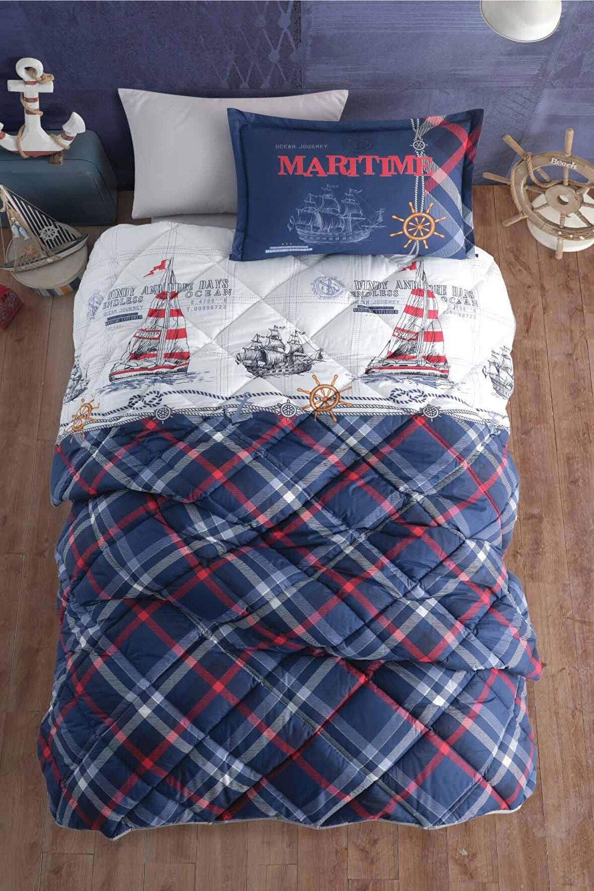 Clasy Ranforce Uyku Seti Tek Kişilik Maritime V1 Lacivert 