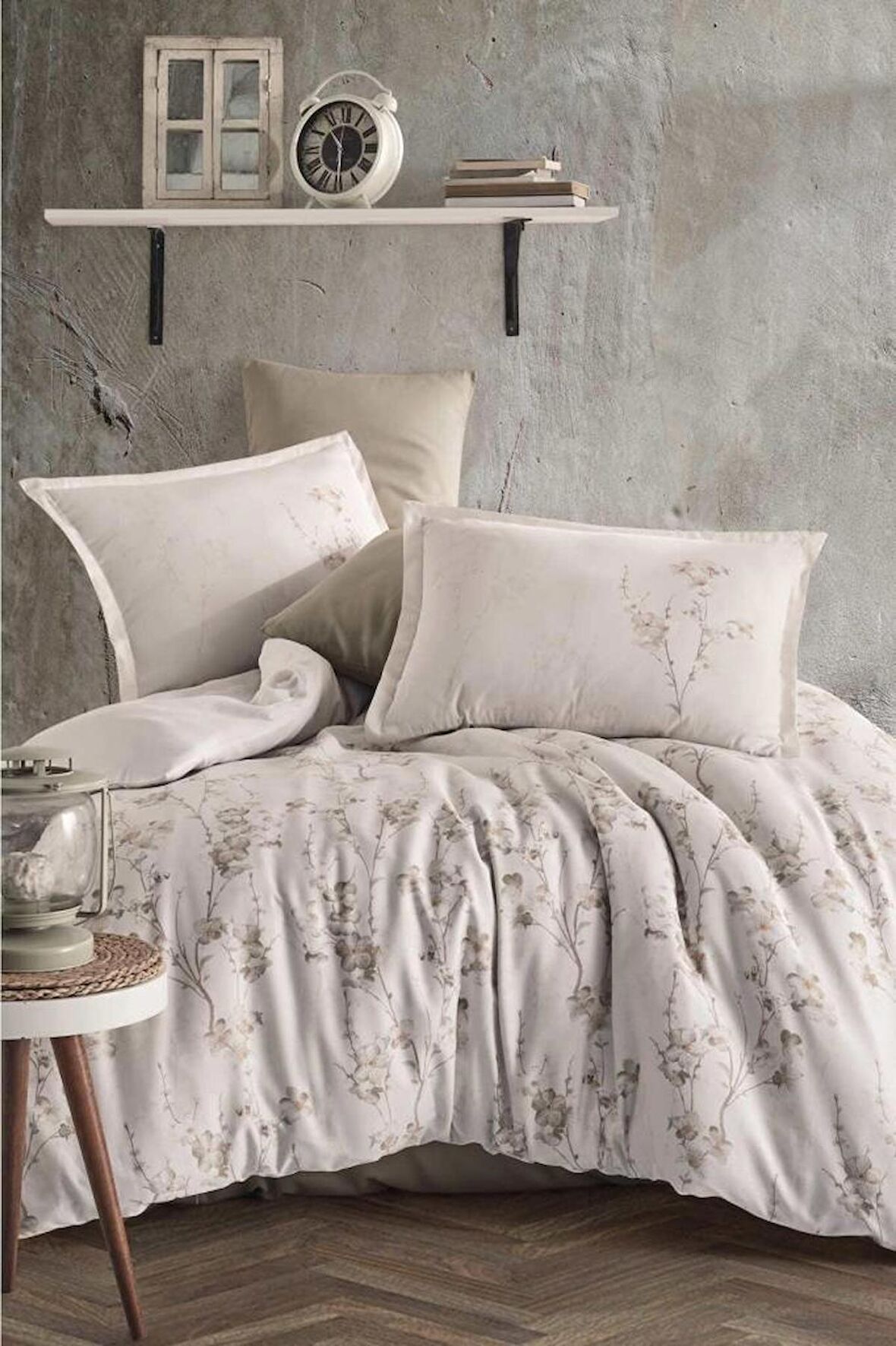 Clasy Çift Kişilik Saten Nevresim Takımı Terra Kahve