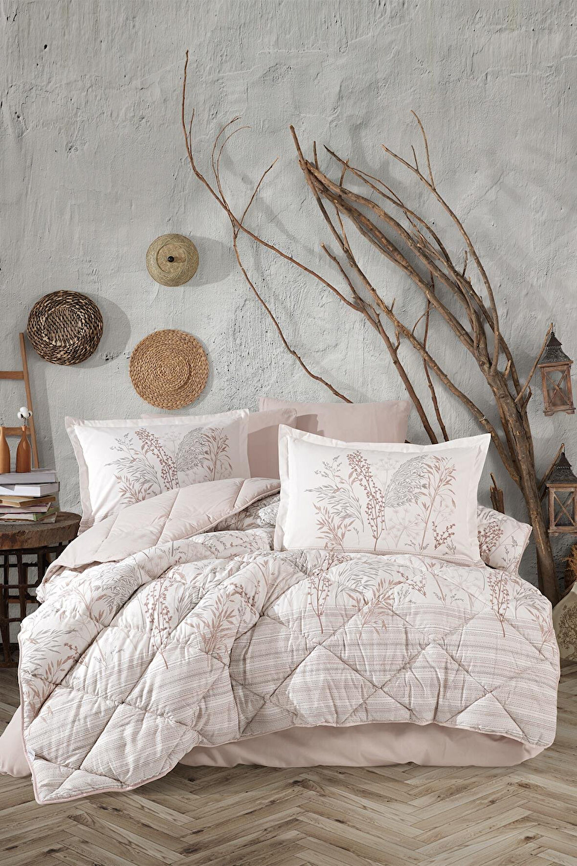 Clasy Ranforce Uyku Seti Çift Kişilik Betina V1 Taş Rengi