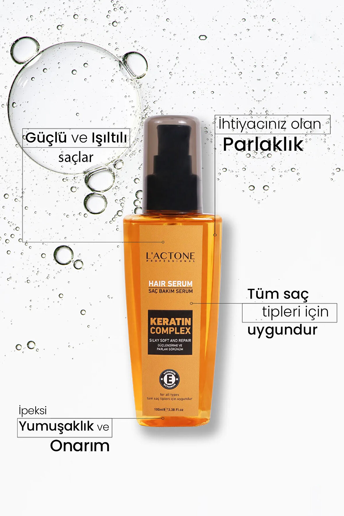 Besleyici Ve Onarıcı Saç Vitamin Serumu Ve Keratin Komplex