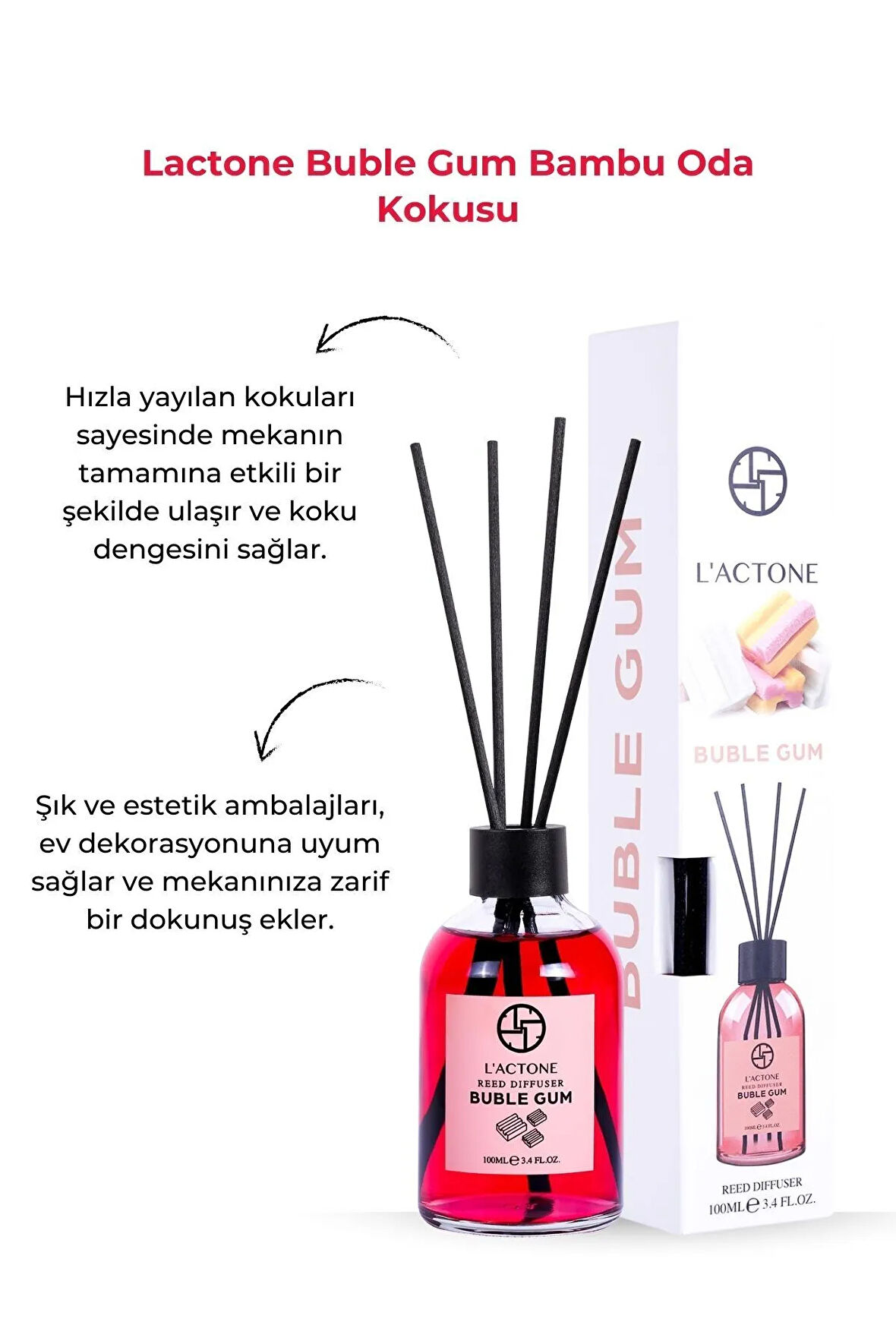 Lactone 100 Ml Bambu Oda Kokusu Buble Gum