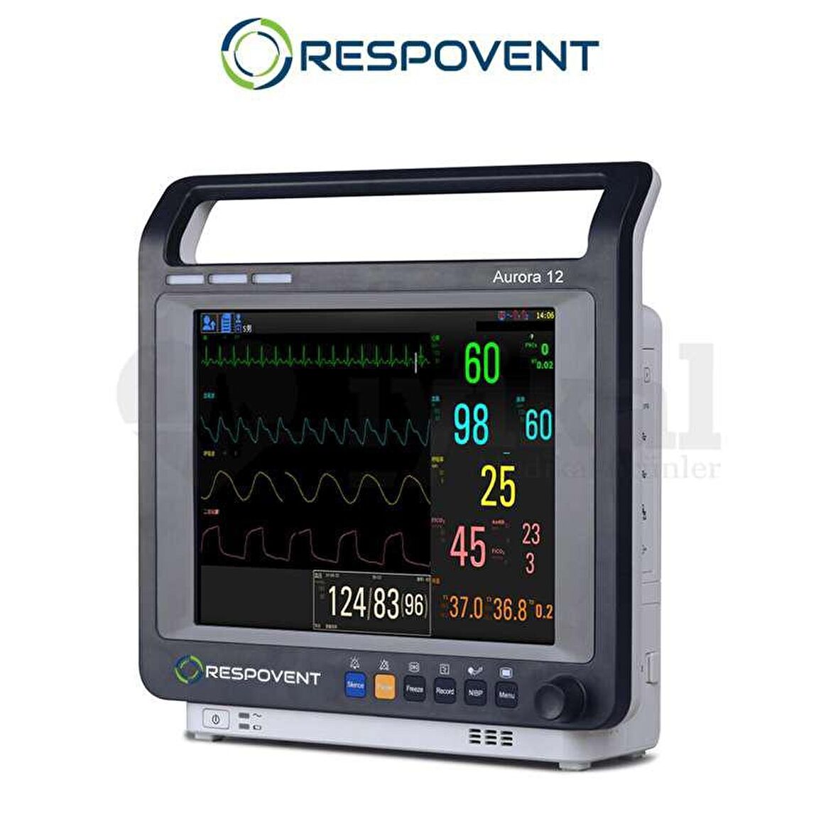 Respovent Hasta Başı Monitörü Multiparametre 12 İnç Ekran