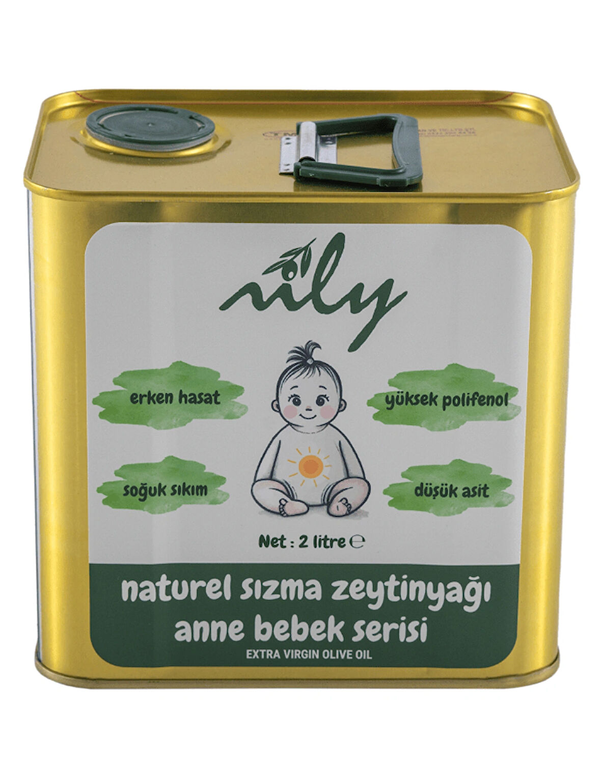 Nily Anne Bebek Serisi Erken Hasat Soğuk Sıkım Naturel Sızma Zeytinyağı (2L)