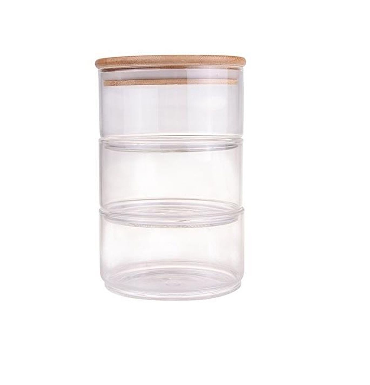 Bambum Tade 3 Katlı Cam Saklama Kabı B0797