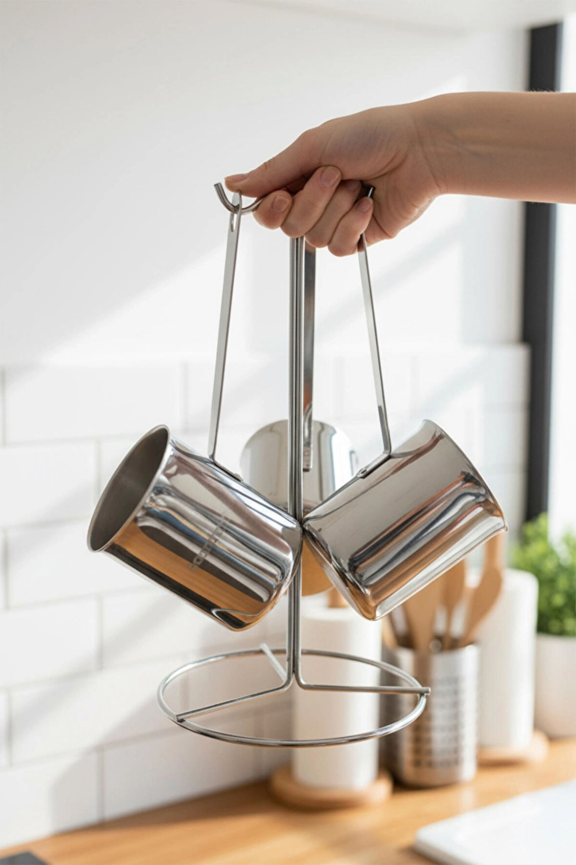 Bambum Rose - 3'lü Çelik Cezve