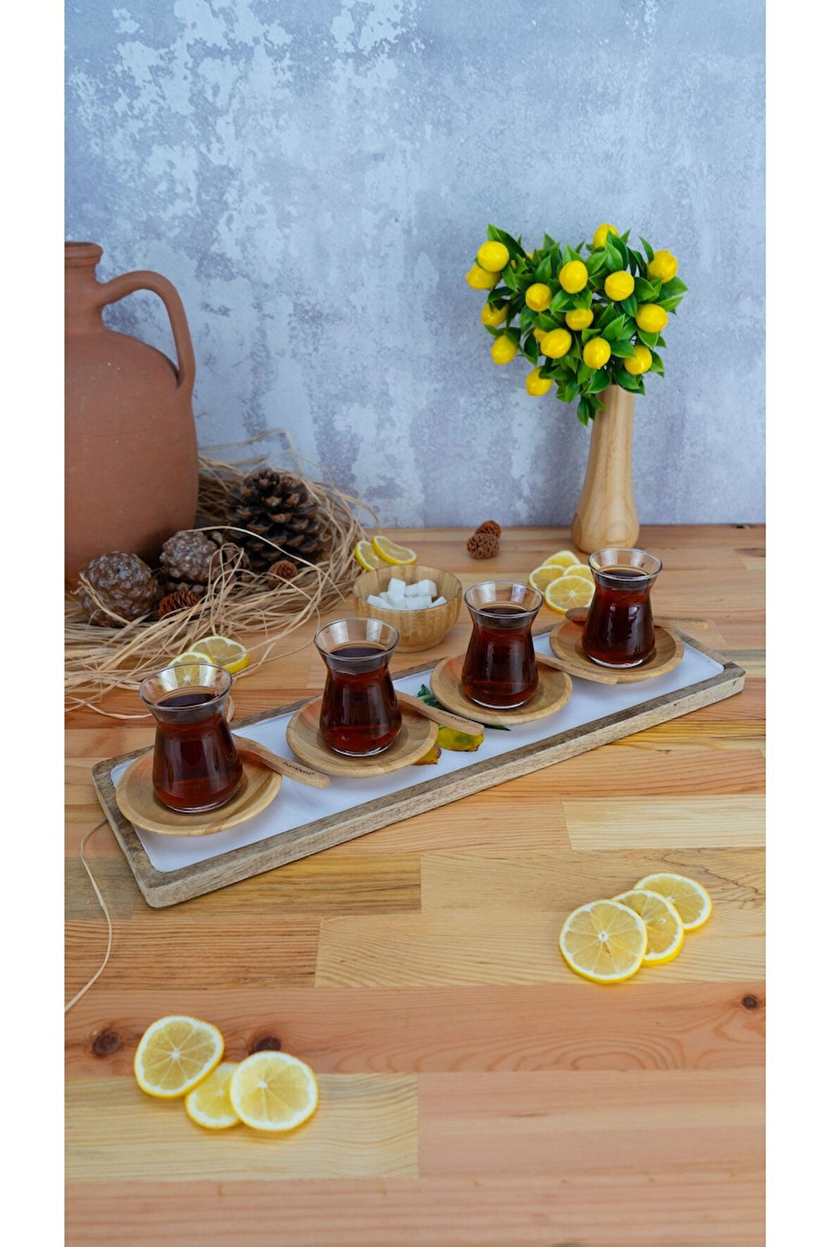 Kangura - Dikdörtgen Tepsi Limon Büyük