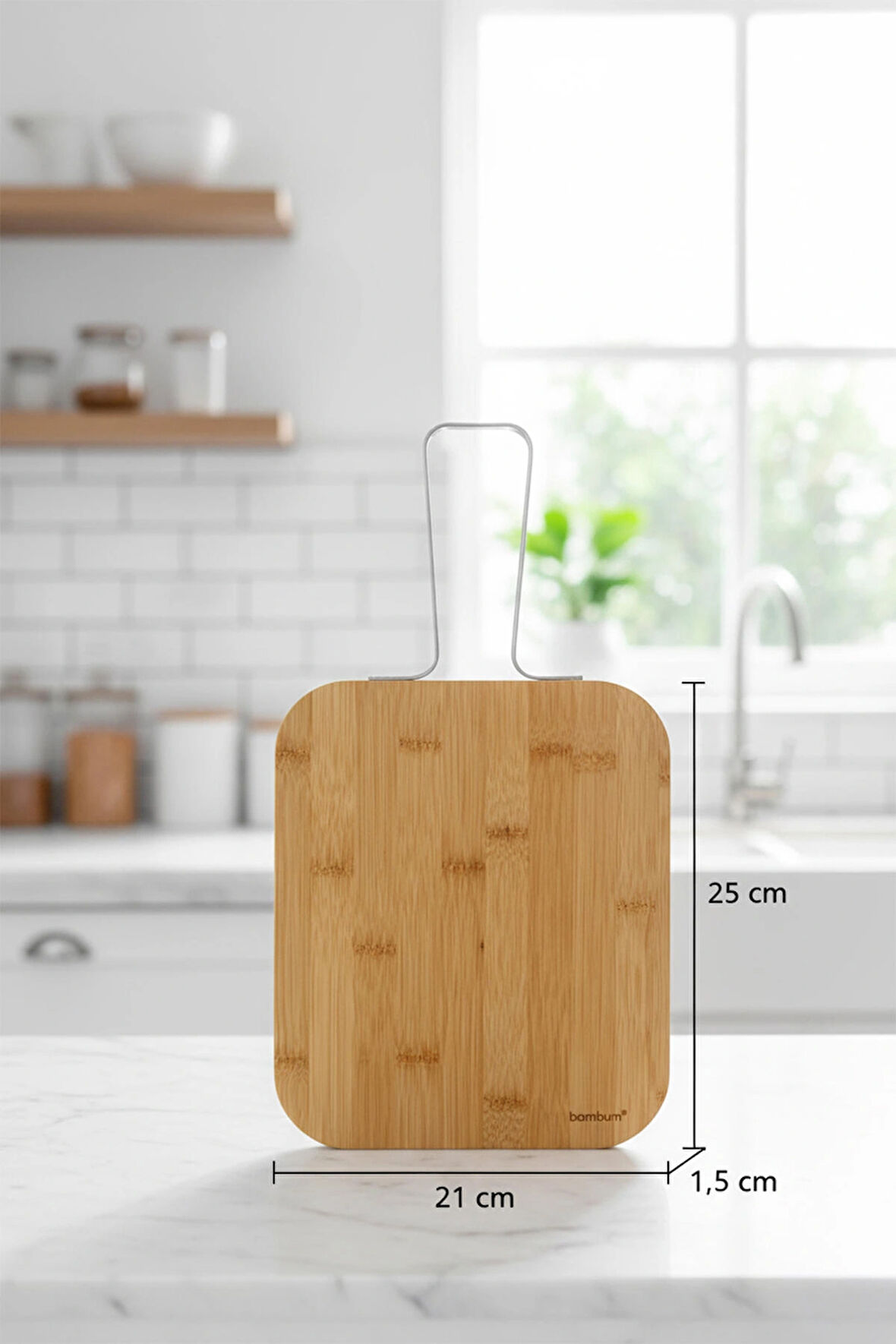 Zoe - Çelik Saplı Kesme Tahtası Küçük