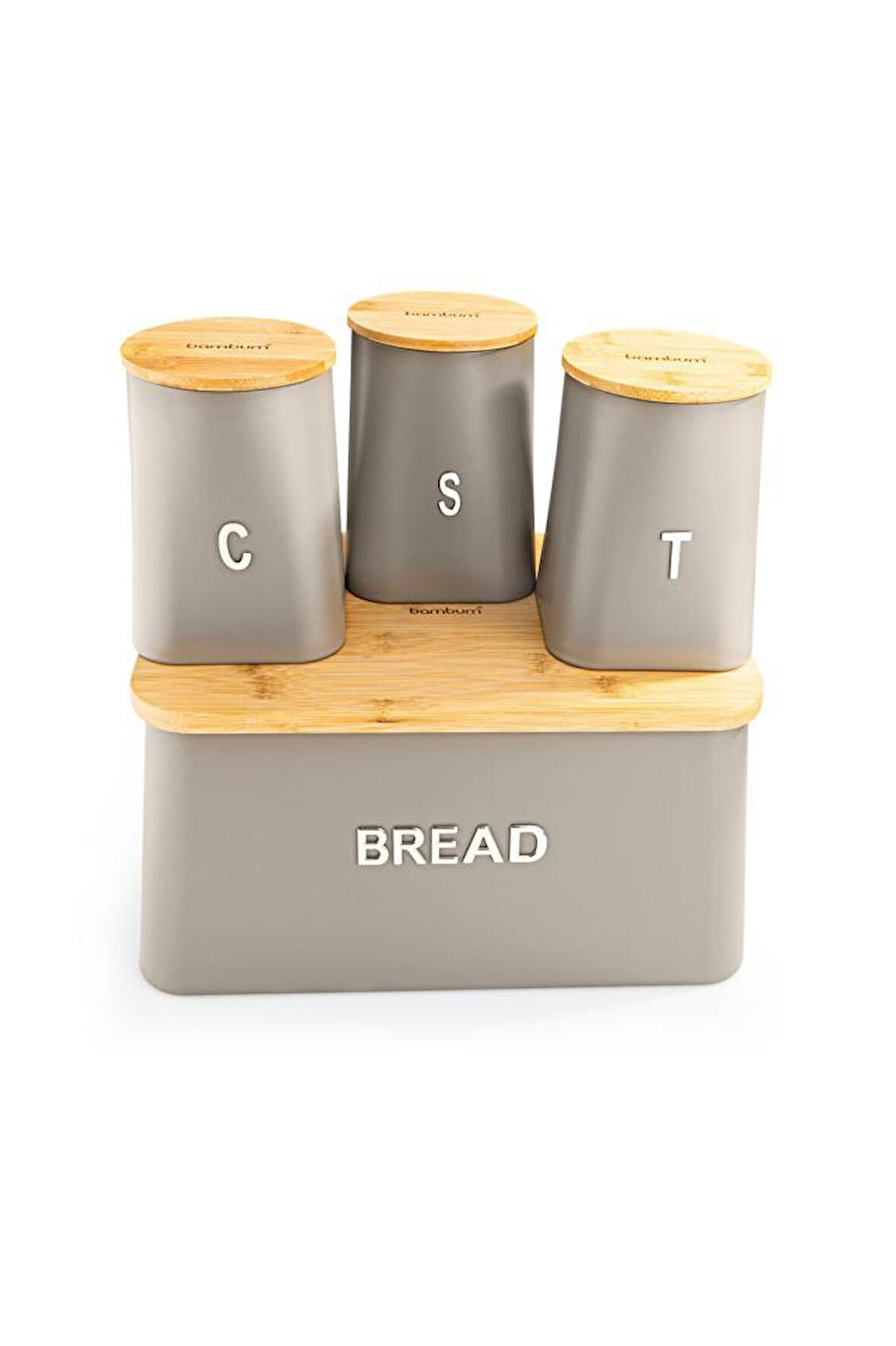 Bambum Tortino - Baharatlıklı Bambu Kapaklı Ekmek Saklama Kabı