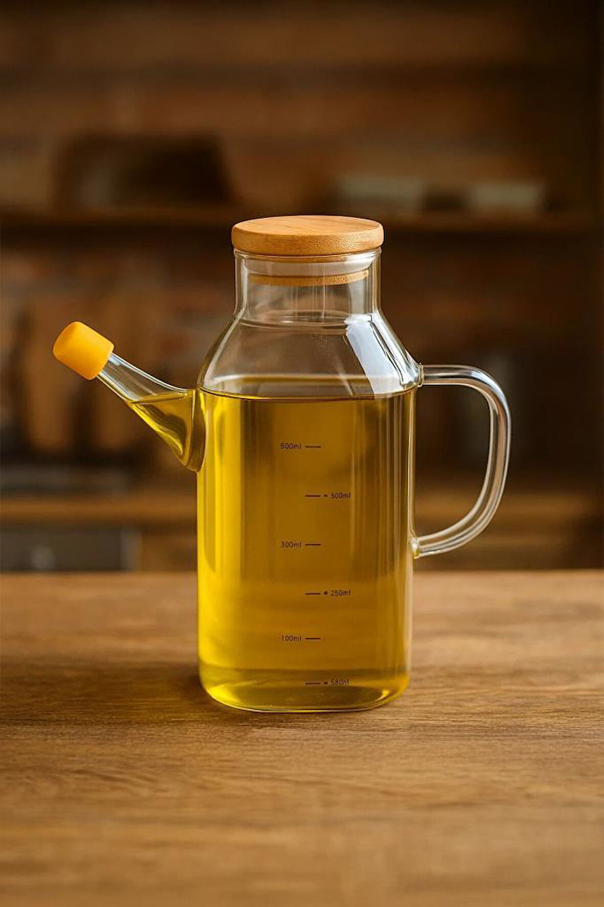 Bambum Petto - Bambu Kapaklı Yağdanlık 600ml