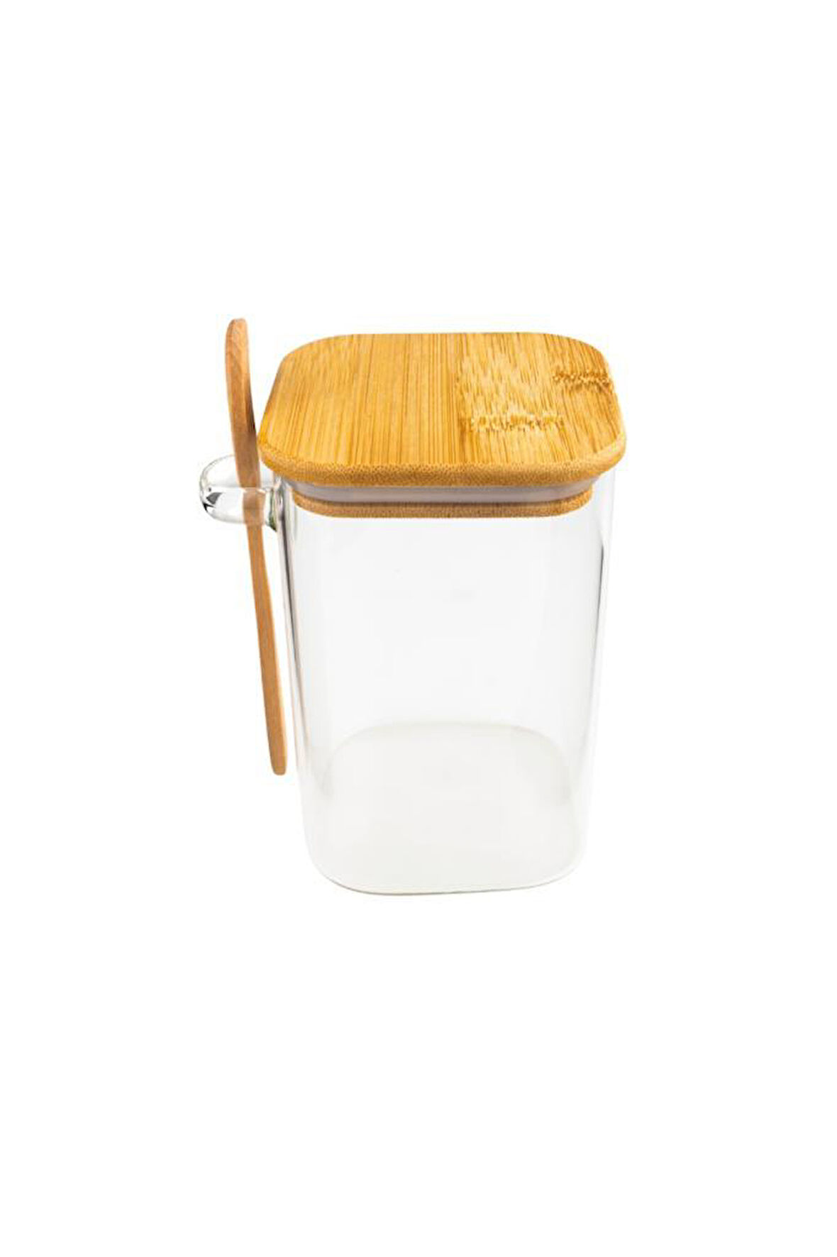 Bambum Spicy - Kaşıklı Cam Saklama Kabı 12cm