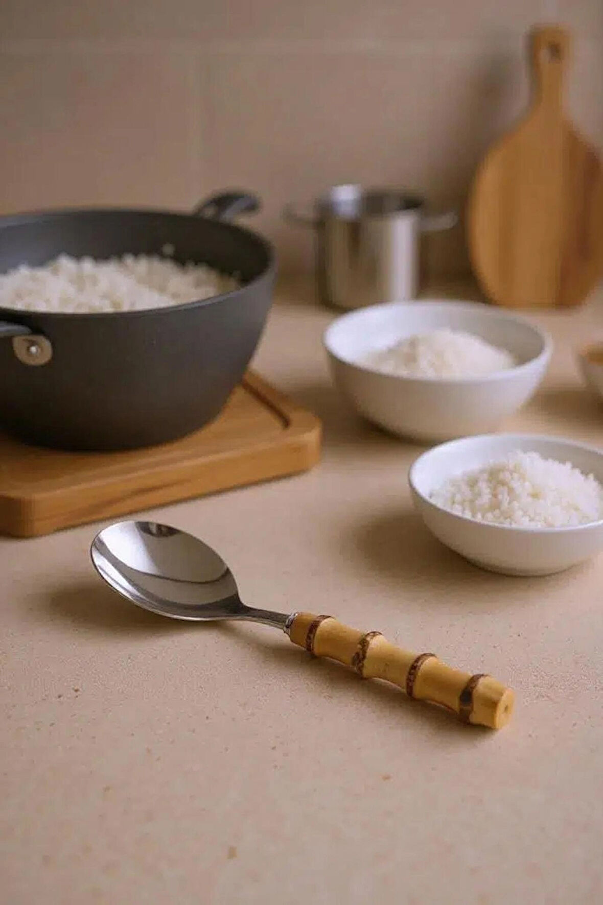 Bambum Mundo - Bambu Saplı Pilav Kaşığı 28*7,5cm