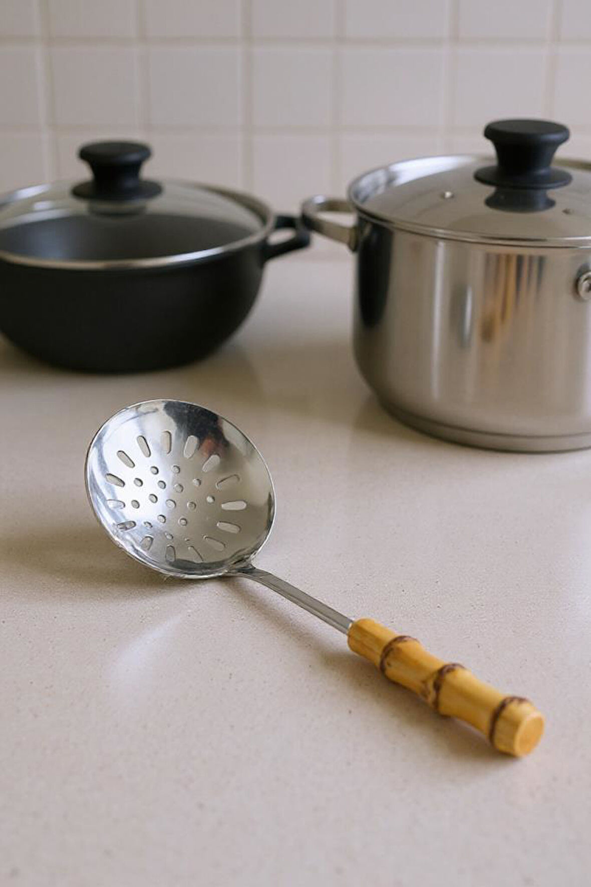 Bambum Mundo - Bambu Saplı Kaşık Süzgeç 33,5*11,5cm