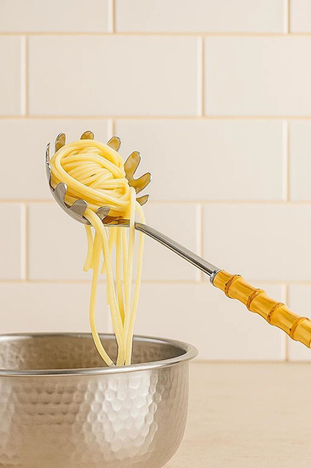Bambum Mundo - Bambu Saplı Spagetti Kaşığı 29*7,5cm