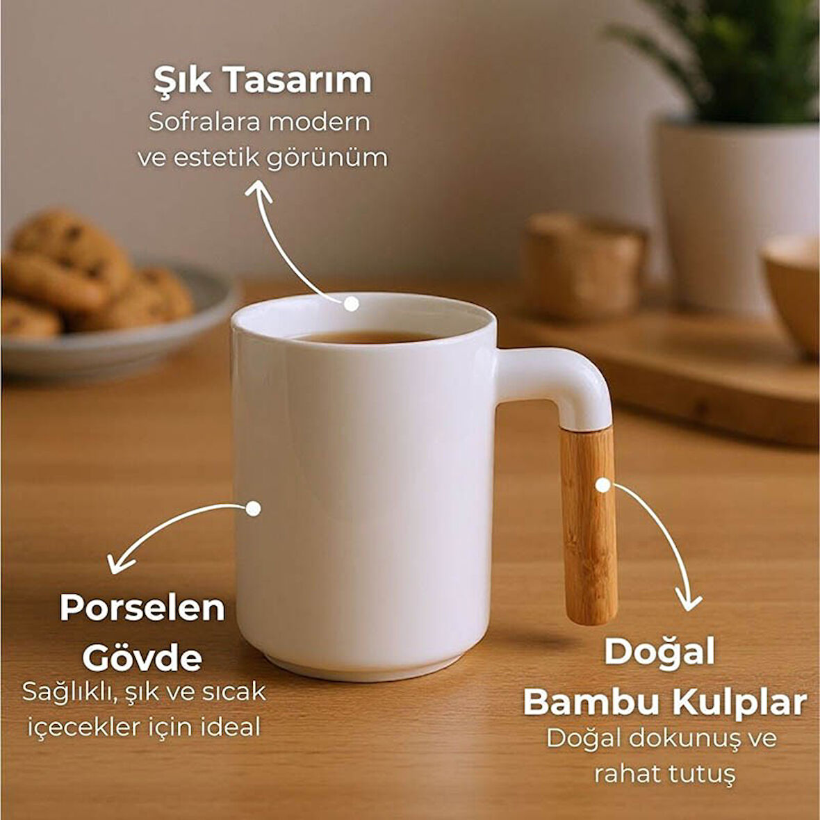 Bambum Aron Tekli Kupa Ve Kahve Bardağı