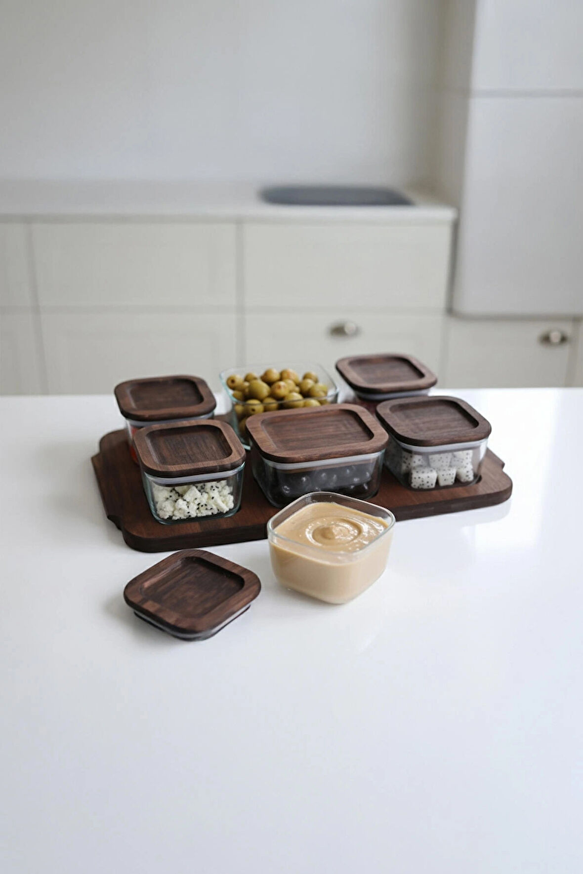 Bambum Nero - Enzo - 13 Parça Cam Kahvaltılık Kahvaltı Seti Kahvaltı Takımı