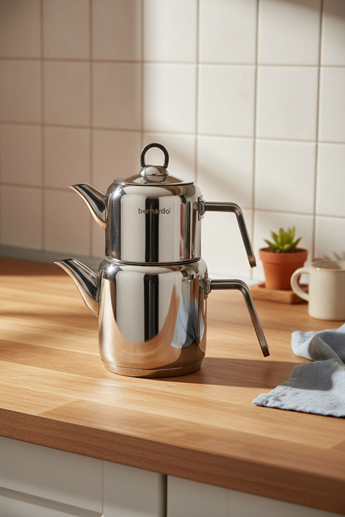 Bernardo Vellora Mini Boy Paslanmaz Çelik Çaydanlık Takımı