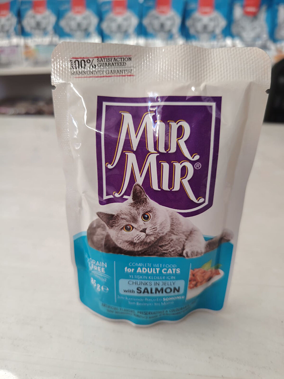 MIR MIR JÖLE İÇİNDE SOMONLU YAŞ MAMA 85 GR(24 ADET)